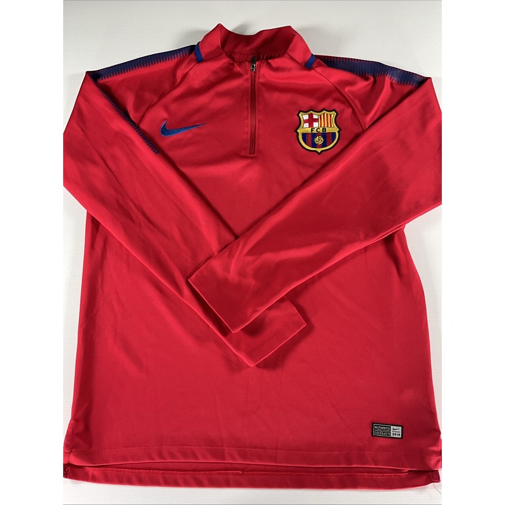 Nike 2017/18 FC Barcelona Football 1/4 Jacket  Training Jersey Men's Size M